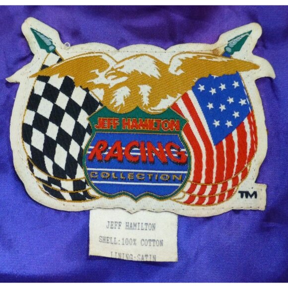 Vtg NASCAR Race Jacket Mens XL Rainbow Jeff Gordon 24 Hamilton, 2 Signatures - Picture 3 of 16